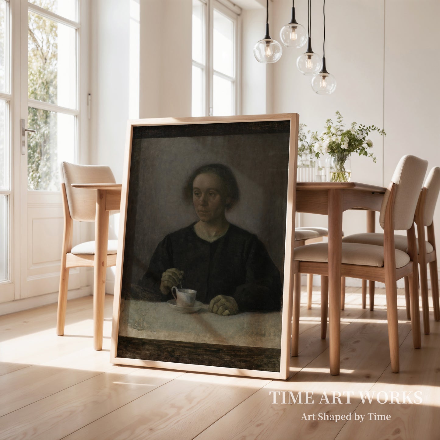 画家の妻(Kunstnerens hustru Ida Hammershøi med en tekop)— ハンマースホイ、ヴィルヘルム(Hammershøi, Vilhelm)