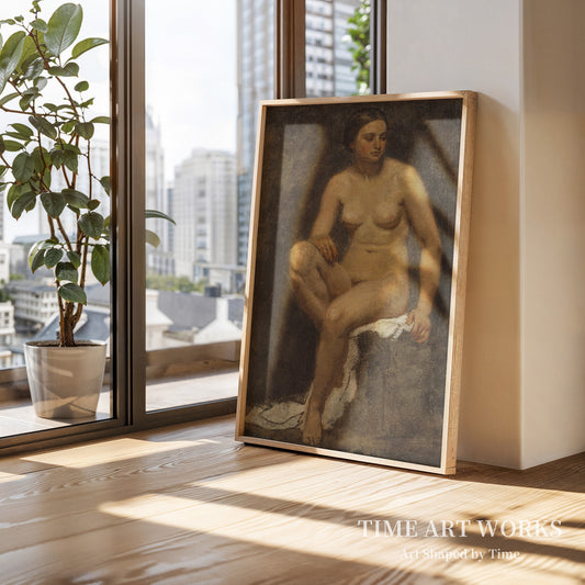 女性習作(Kvindelig model i maleren Thomas Coutures atelier)— フローリッヒ、ローレンツ(Frølich, Lorenz)