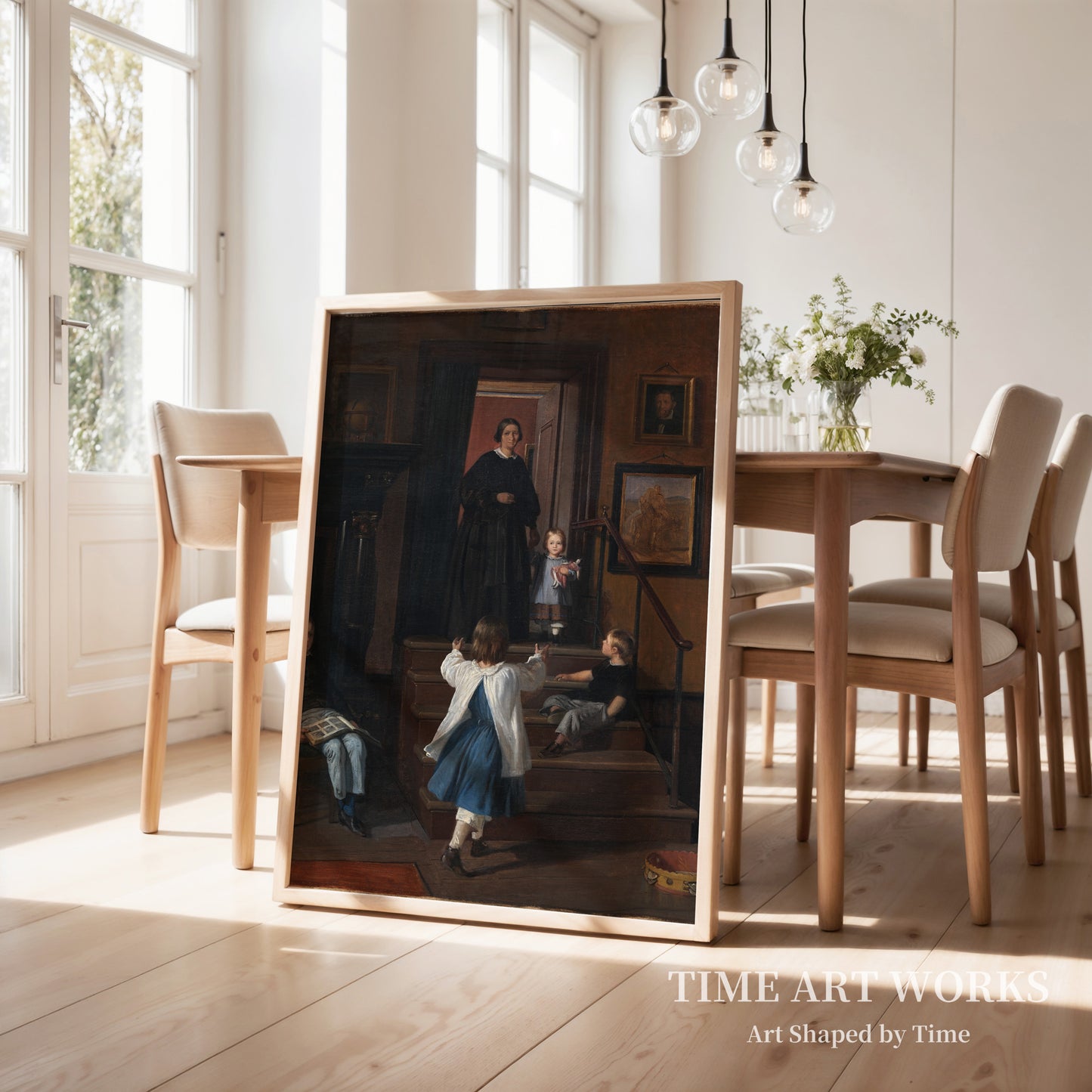 画家の妻と子どもたち(Kunstnerens hustru og børn i atelieret på Charlottenborg)— マールストランド、ヴィルヘルム(Marstrand, Wilhelm)