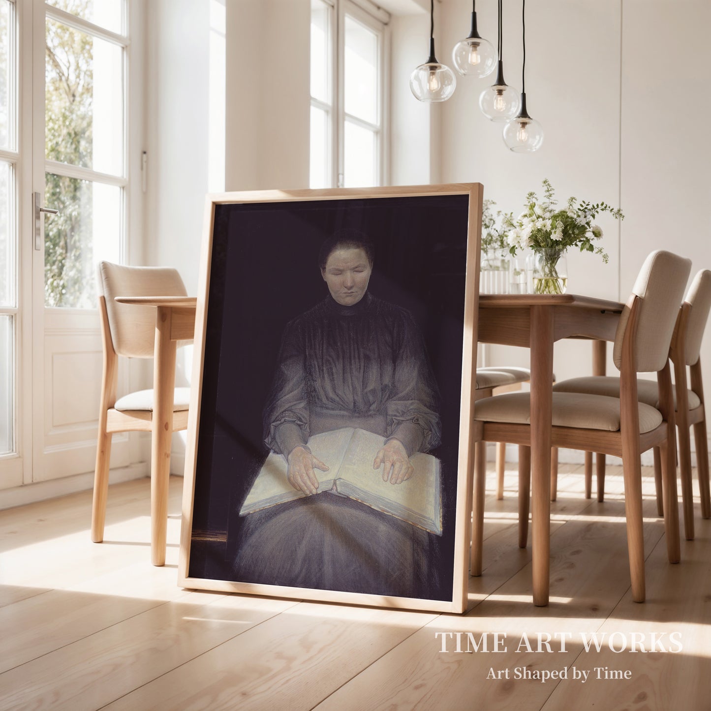 盲目の少女が読書をしている(En læsende blind pige)— ニールセン、エイナー(Nielsen, Ejnar)