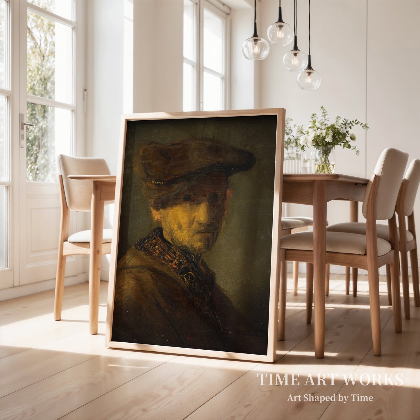 ベレー帽をかぶる男(レンブラントの父の肖像)(Mand med baret (Portræt af Rembrandts far))— レンブラントの学校(Rembrandts skole)