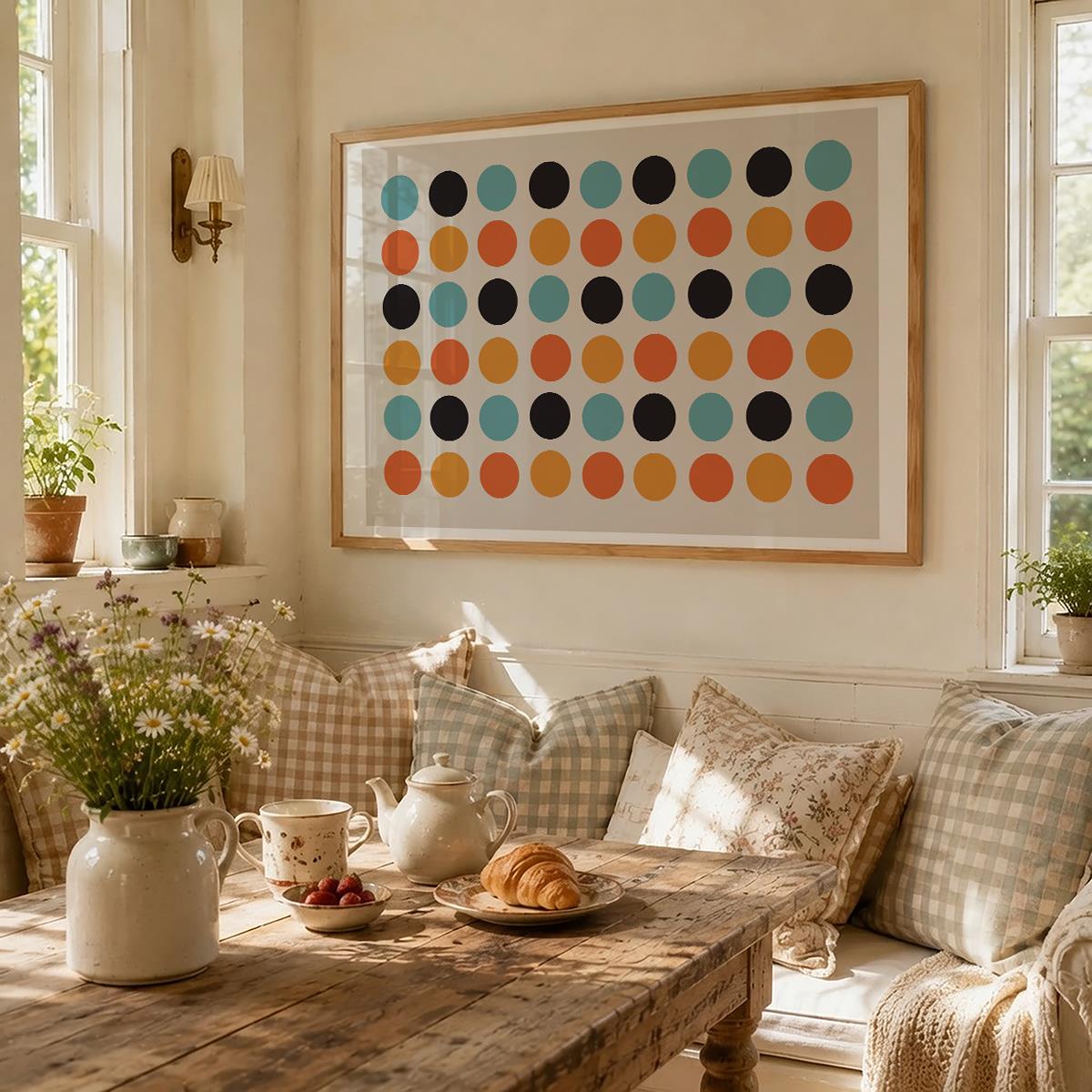 TAWミッドセンチュリーモダン アブストラクトTAW Mid Century Modern Abstract Art Poster No.018