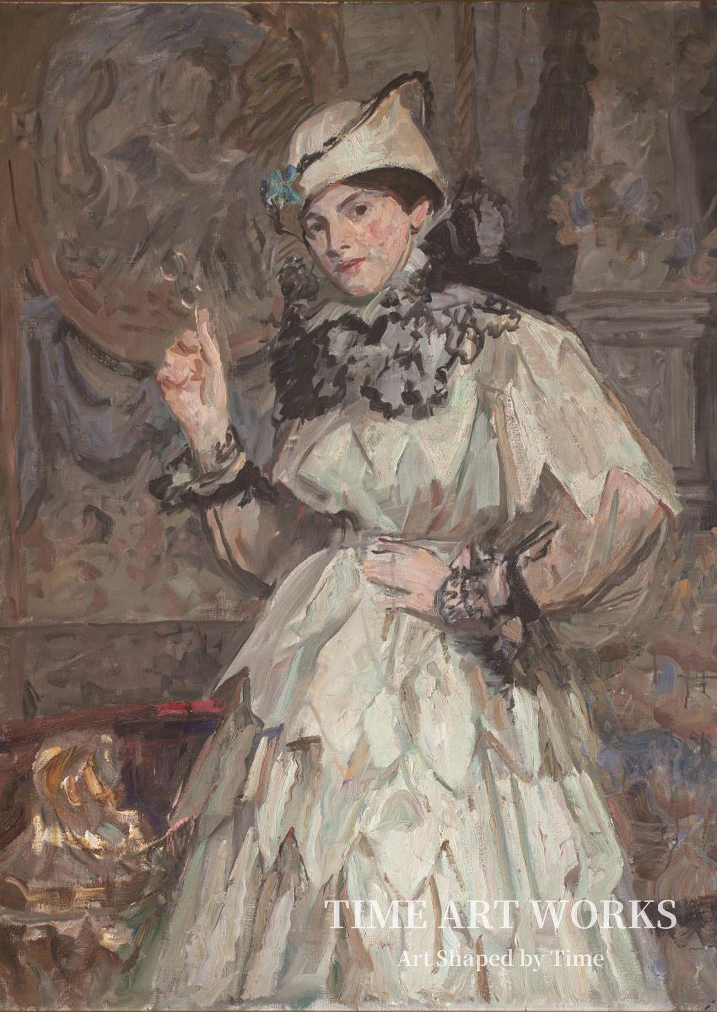 仮装の娘（Kunstnerens datter i karnevalsdragt）— トゥクセン、ラウリッツ（Tuxen, Laurits）
