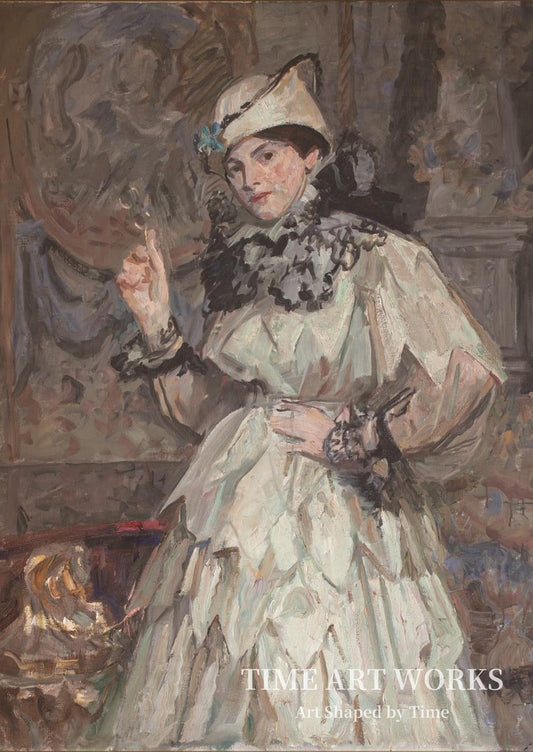 仮装の娘（Kunstnerens datter i karnevalsdragt）— トゥクセン、ラウリッツ（Tuxen, Laurits）