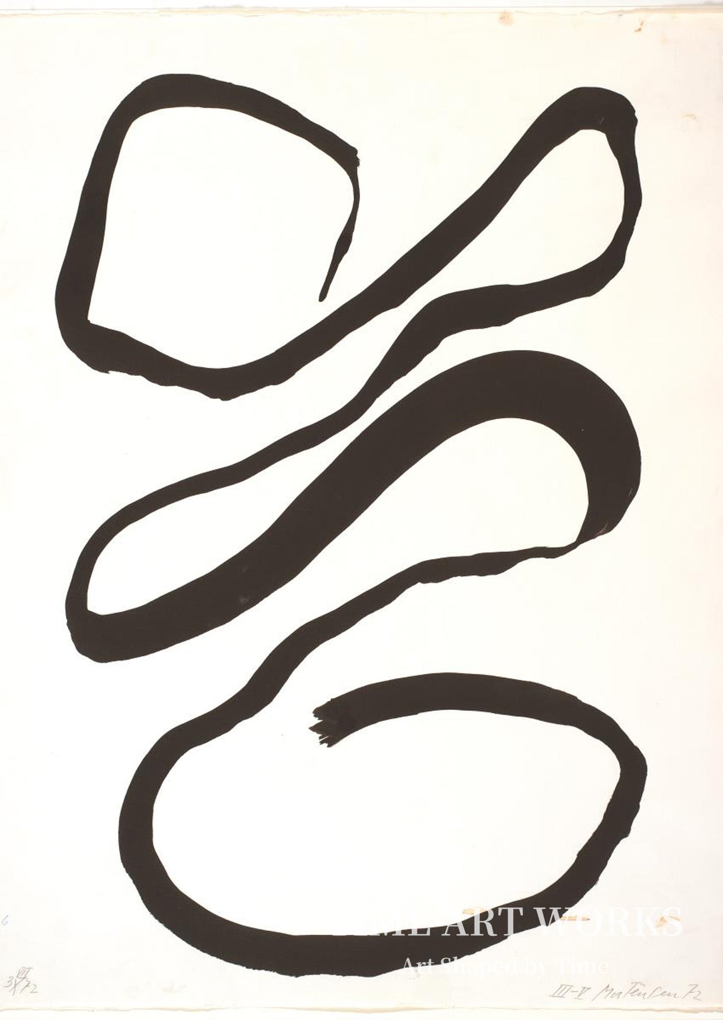『Signature』習作（Forlæg for den serigrafiske mappe "Signatur", 1973）— モーテンセン、リチャード（Mortensen, Richard）
