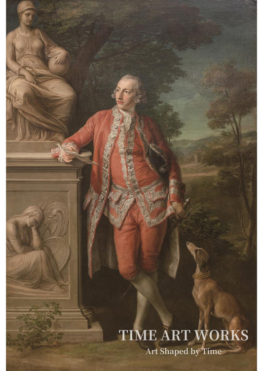 ピーター・ベックフォードの肖像（Peter Beckford, landowner, Dorset）— バトーニ、ポンペオ・ジローラモ（Batoni, Pompeo Girolamo）