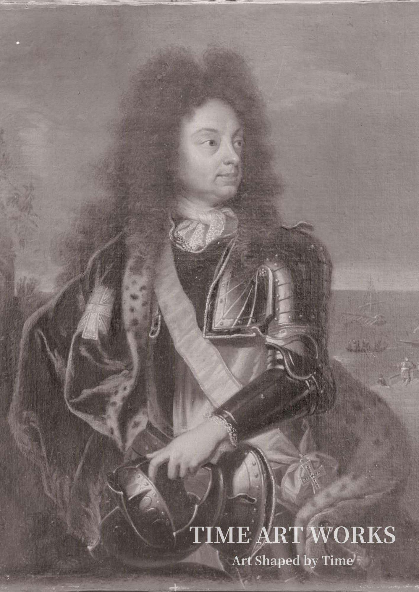フレデリック・ウォルター（1671-1718）、枢密顧問官、首席廷臣の肖像。白騎士 1701年（Portræt af Frederik Walter (1671-1718), gehejmeråd, overhofmester. Hvid Ridder 1701）— 未知（Ubekendt）