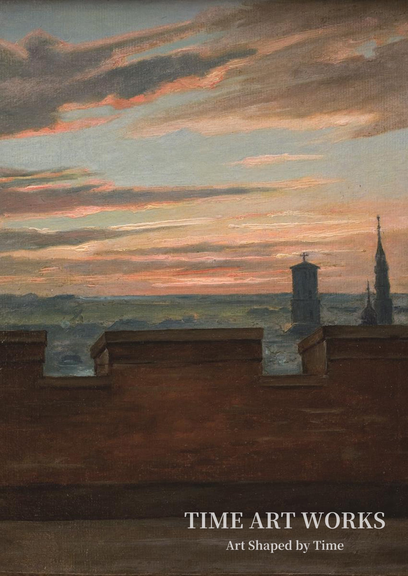 夕暮れのコペンハーゲン（Udsigt over København ved solens nedgang）— ロルビー、マルティヌス（Rørbye, Martinus）