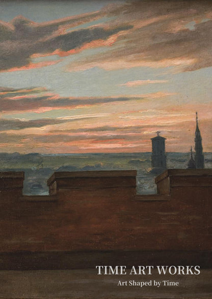 夕暮れのコペンハーゲン（Udsigt over København ved solens nedgang）— ロルビー、マルティヌス（Rørbye, Martinus）
