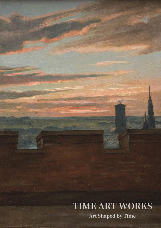 夕暮れのコペンハーゲン（Udsigt over København ved solens nedgang）— ロルビー、マルティヌス（Rørbye, Martinus）