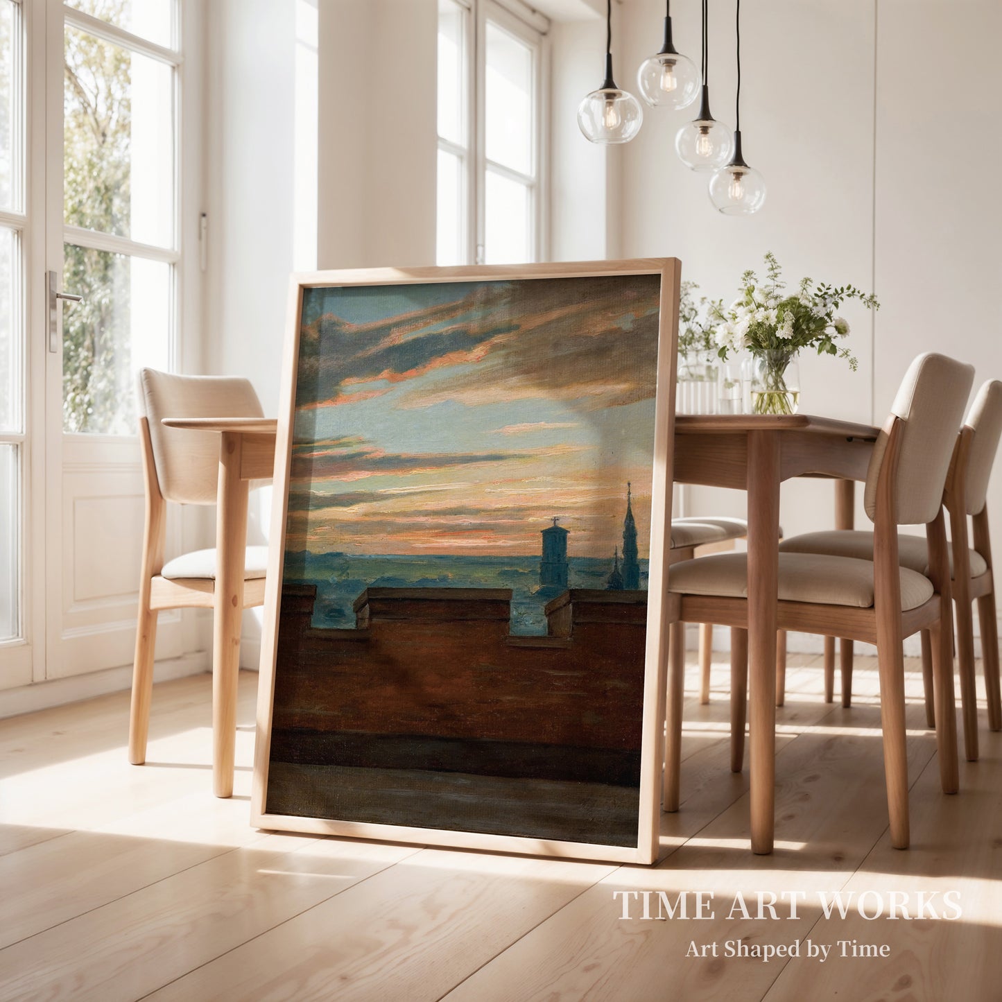 夕暮れのコペンハーゲン（Udsigt over København ved solens nedgang）— ロルビー、マルティヌス（Rørbye, Martinus）