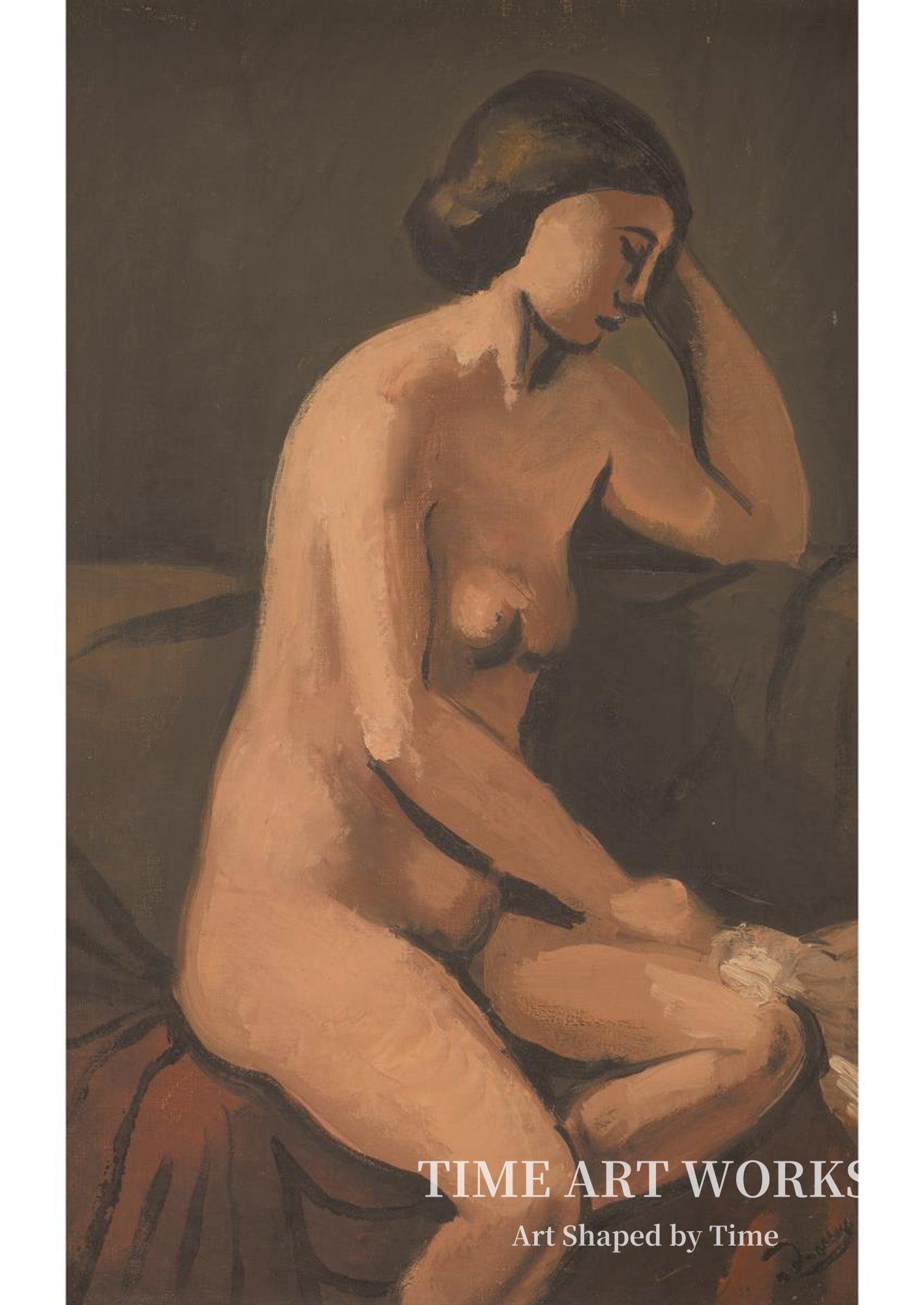 赤いクッションの裸婦（Femme nue au coussin rouge）— ドラン、アンドレ（Derain, André）