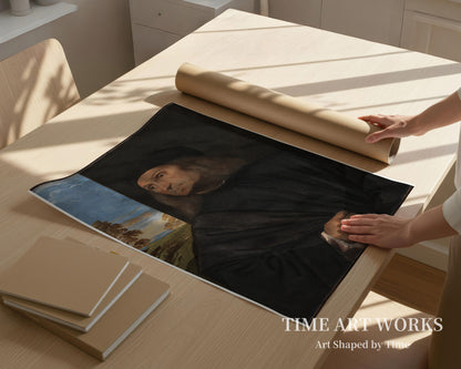 ヴェネツィア派の画家ジョヴァンニ・ベリーニ（1431/36年頃 - 1516年）の肖像画？（Portræt af den venezianske maler Giovanni Bellini (ca. 1431/36 - 1516)?）— ティツィアーノ（Tizian）