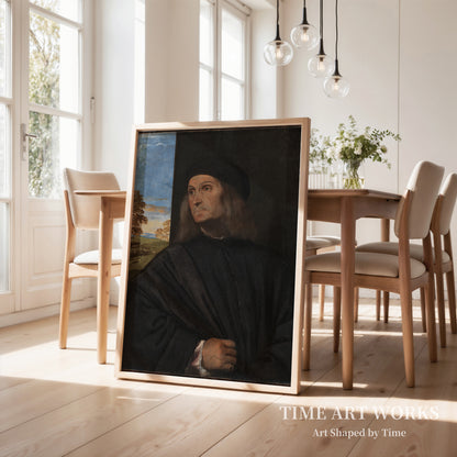 ヴェネツィア派の画家ジョヴァンニ・ベリーニ（1431/36年頃 - 1516年）の肖像画？（Portræt af den venezianske maler Giovanni Bellini (ca. 1431/36 - 1516)?）— ティツィアーノ（Tizian）