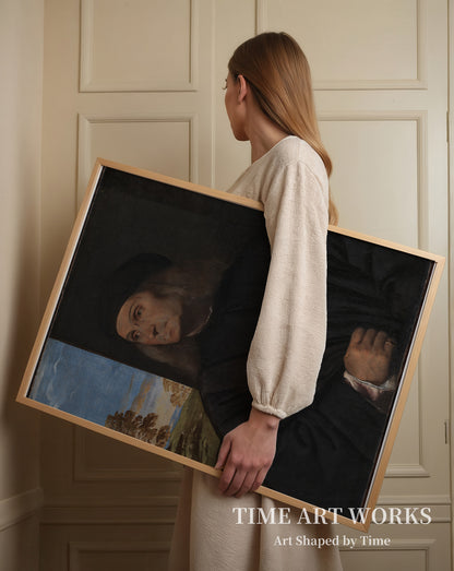 ヴェネツィア派の画家ジョヴァンニ・ベリーニ（1431/36年頃 - 1516年）の肖像画？（Portræt af den venezianske maler Giovanni Bellini (ca. 1431/36 - 1516)?）— ティツィアーノ（Tizian）