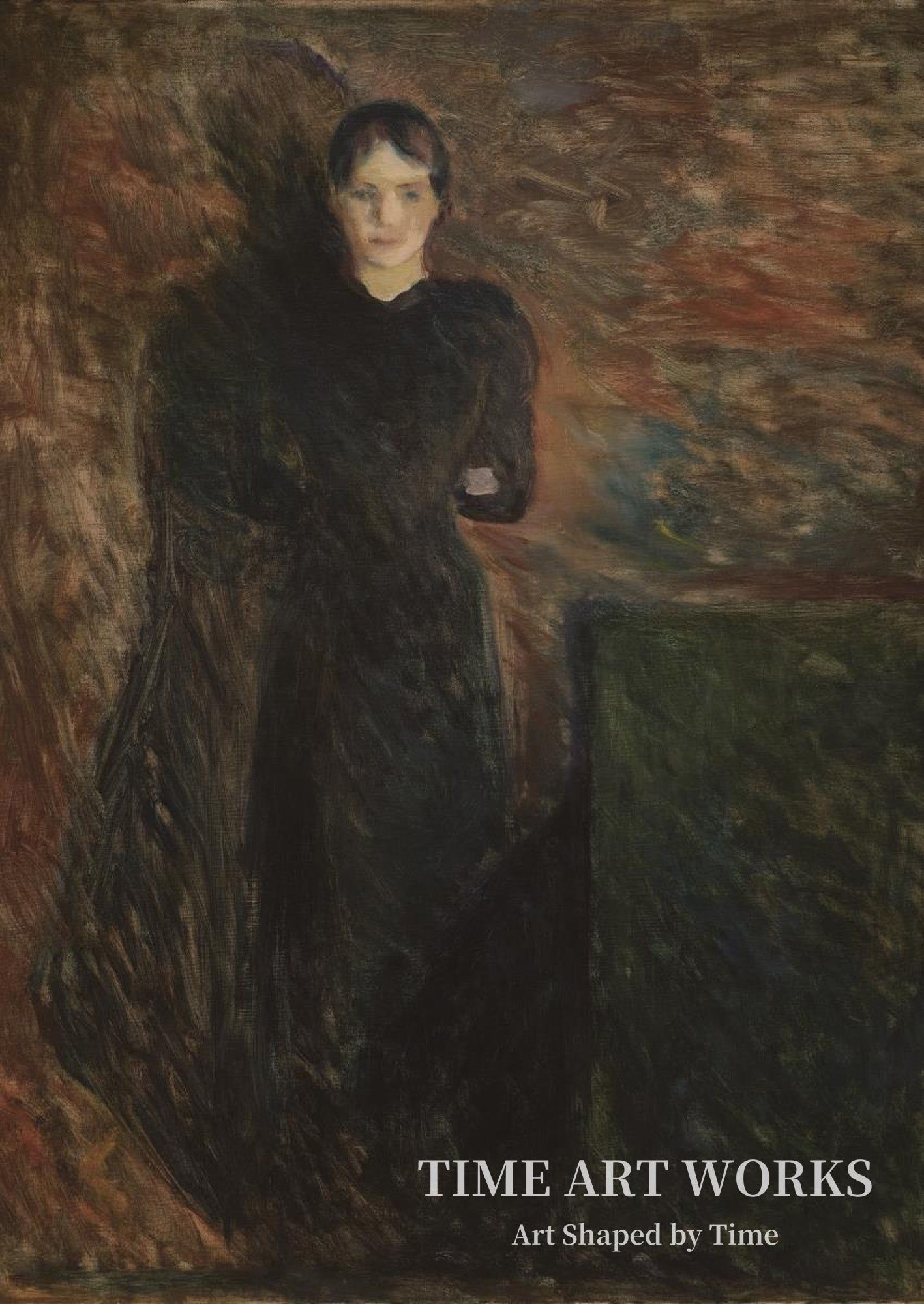 黒衣の女性（Sortklædt dame）— ムンク、エドヴァルド（Munch, Edvard）