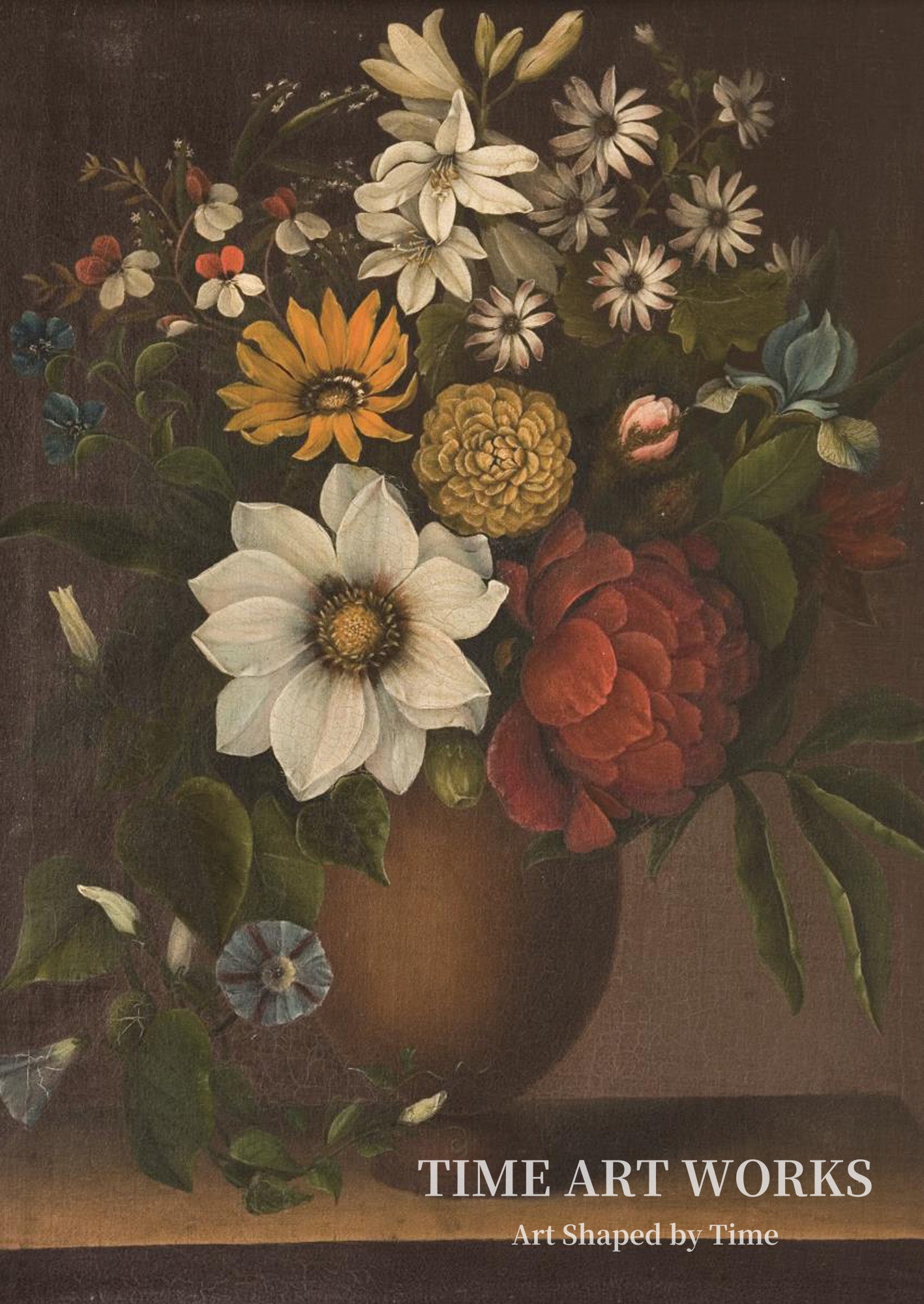花瓶に生けられた花（Vase med blomster）— ベーレンス、マグダレーネ・マルグレーテ（Bärens, Magdalene Margrethe）