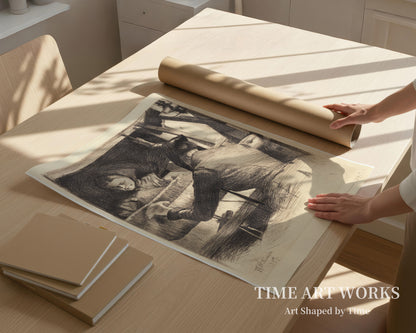 織機に向かう二人（To kvinder ved en væv）— ウィルムセン、J.F.（Willumsen, J.F.）