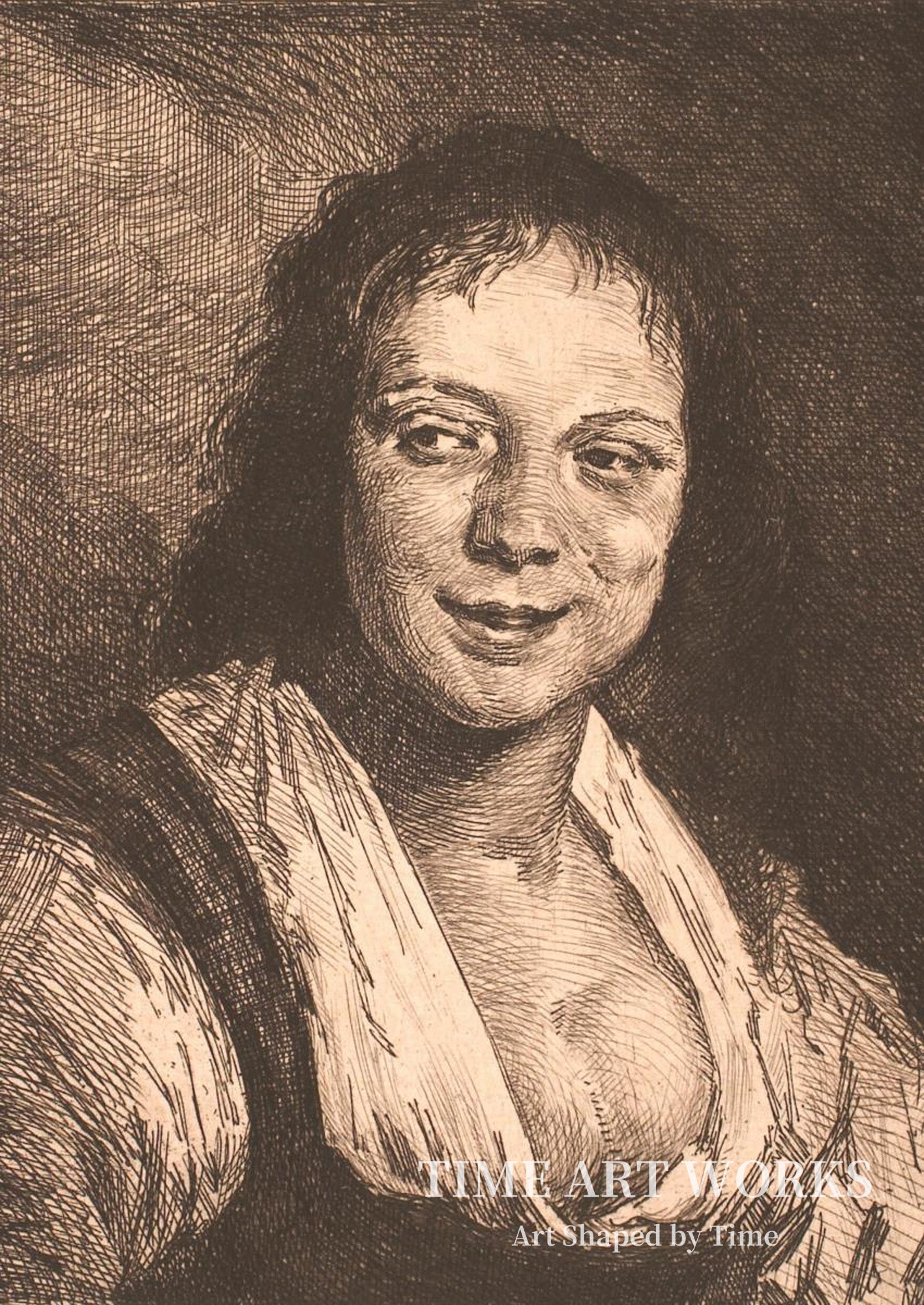 笑う少女（フランス・ハルス作）（Leende pige, efter Frans Hals）— シュワルツ、フランス（Schwartz, Frans）