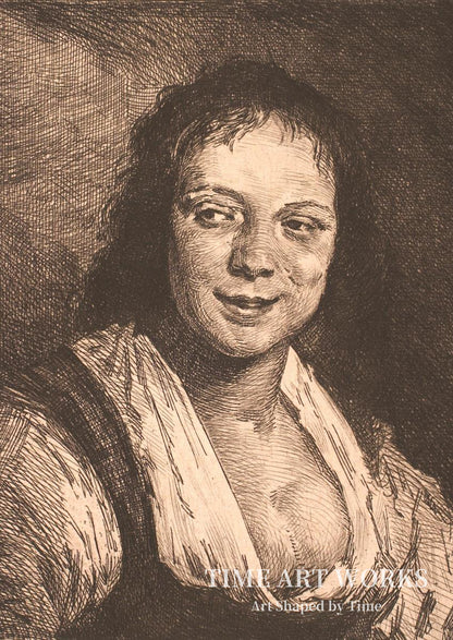 笑う少女（フランス・ハルス作）（Leende pige, efter Frans Hals）— シュワルツ、フランス（Schwartz, Frans）