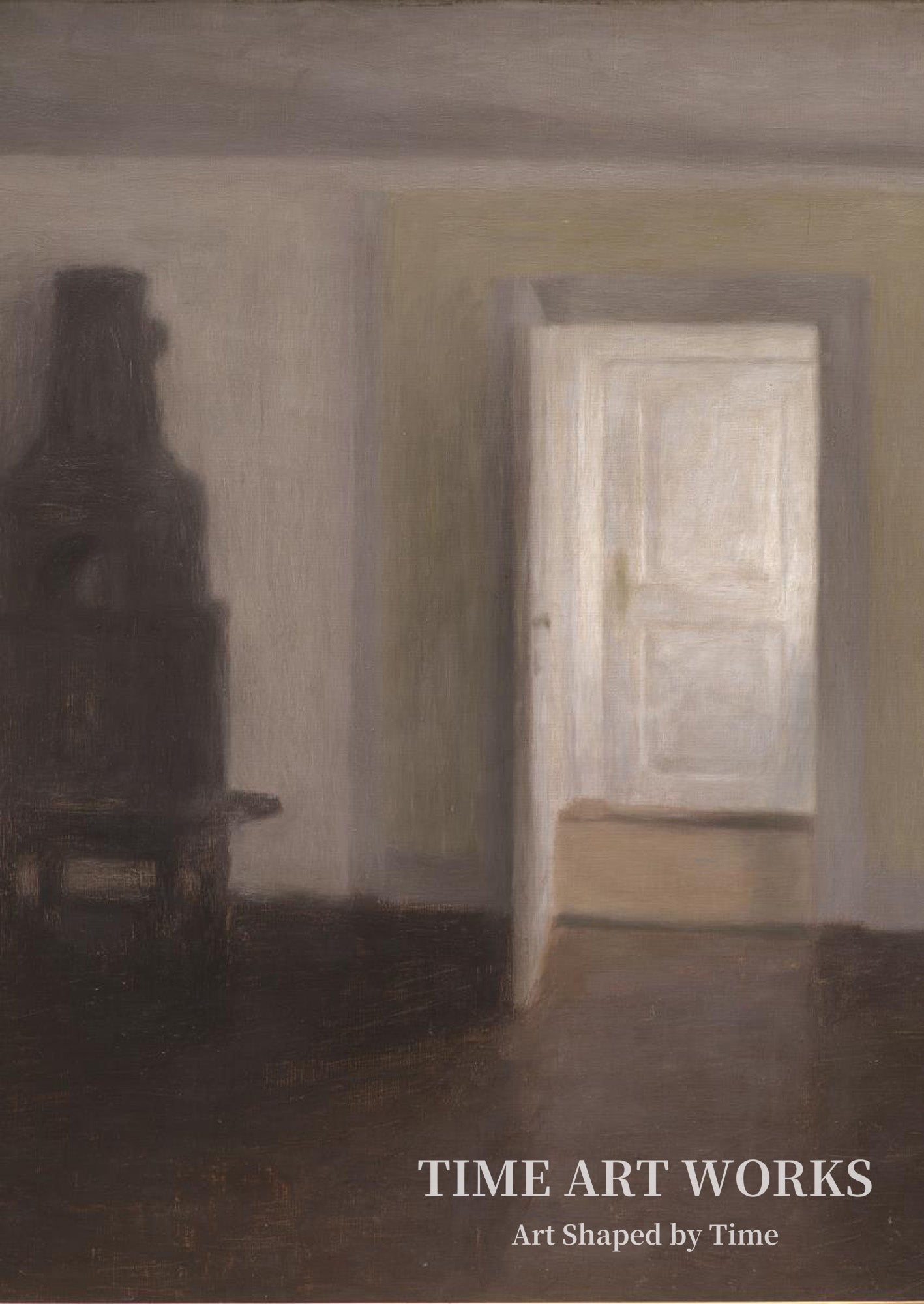 古い窯のある内部（Interiør. Den gamle bilæggerovn. Albertines Lyst, Lyngby）— ハンマースホイ、ヴィルヘルム（Hammershøi, Vilhelm）