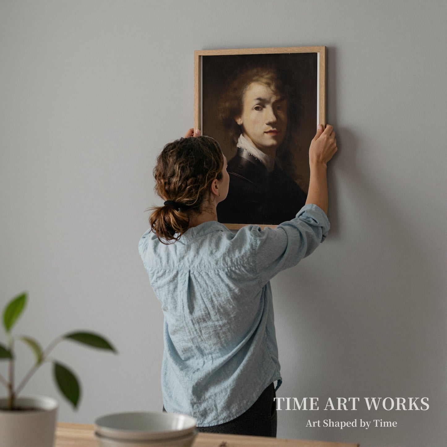 リングカラーをつけたレンブラントの肖像（Portræt af Rembrandt med ringkrave）— レンブラント・ファン・レイン（工房）（Rembrandt van Rijn (værksted)）