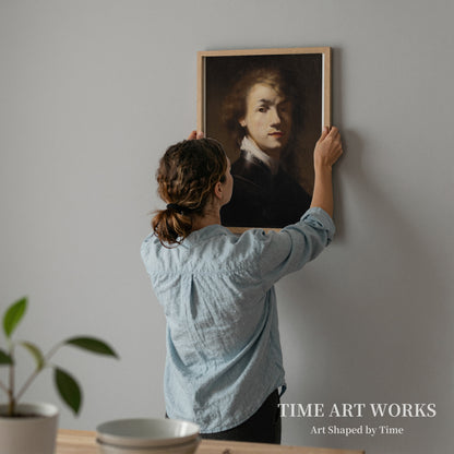 リングカラーをつけたレンブラントの肖像（Portræt af Rembrandt med ringkrave）— レンブラント・ファン・レイン（工房）（Rembrandt van Rijn (værksted)）