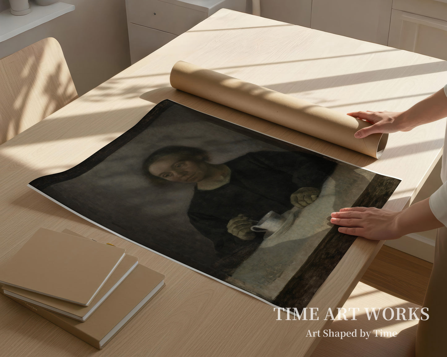 画家の妻（Kunstnerens hustru Ida Hammershøi med en tekop）— ハンマースホイ、ヴィルヘルム（Hammershøi, Vilhelm）