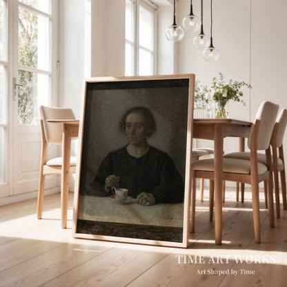 画家の妻（Kunstnerens hustru Ida Hammershøi med en tekop）— ハンマースホイ、ヴィルヘルム（Hammershøi, Vilhelm）