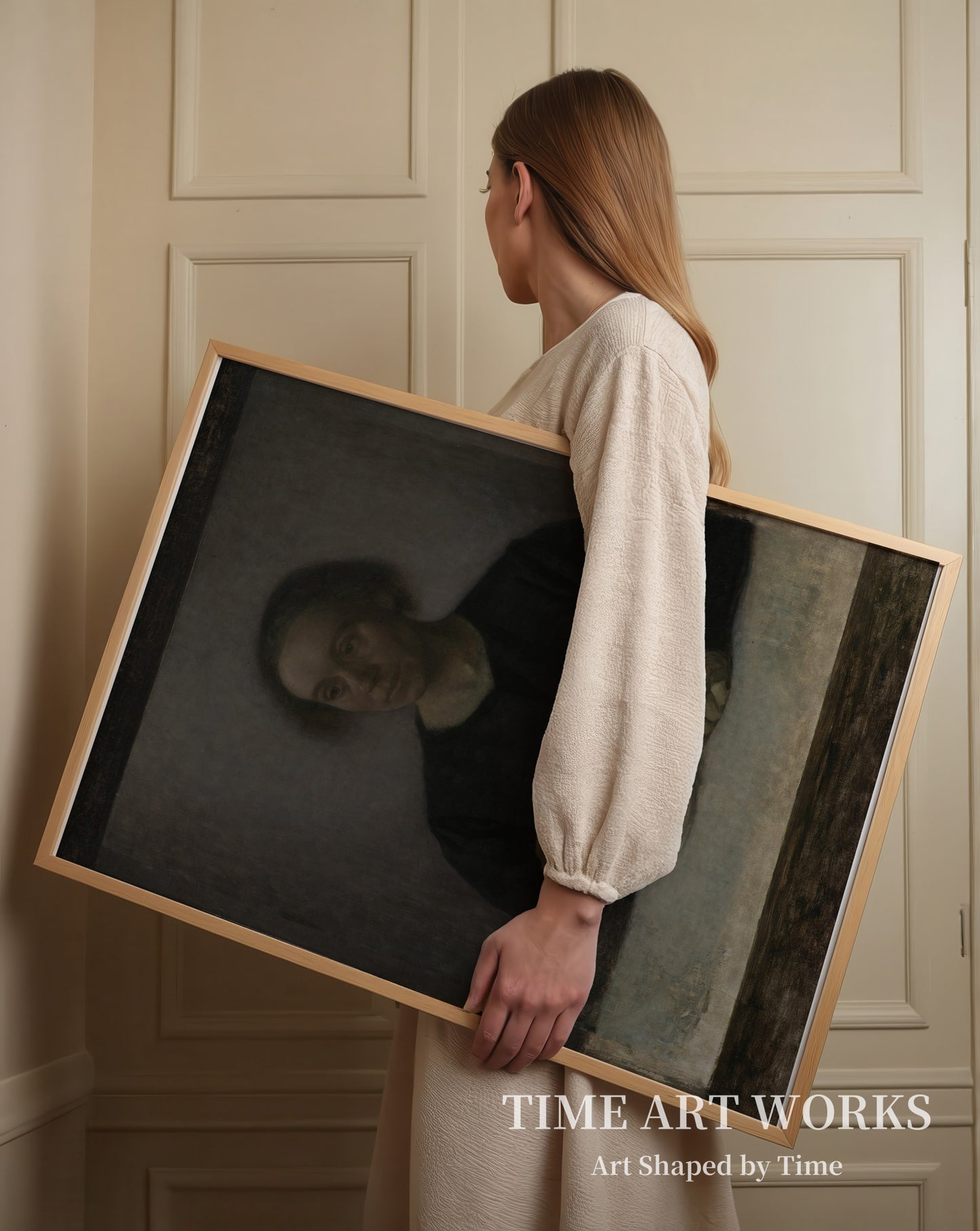 画家の妻（Kunstnerens hustru Ida Hammershøi med en tekop）— ハンマースホイ、ヴィルヘルム（Hammershøi, Vilhelm）