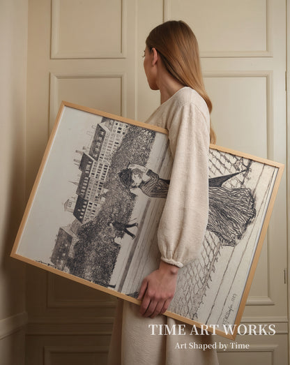 歩いている女性（Promenerende dame）— ウィルムセン、J.F.（Willumsen, J.F.）
