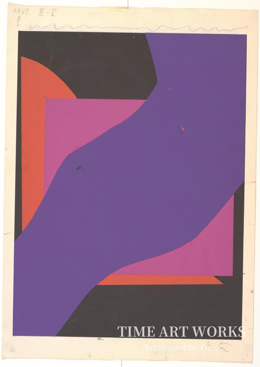 『Le rectangle enchanté』原型（Forlæg for de to supplerende plancher til den serigrafiske mappe "Le rectangle enchanté I-II / Det fortryllede rektangel I-II, 1973"）— モーテンセン、リチャード（Mortensen, Richard）