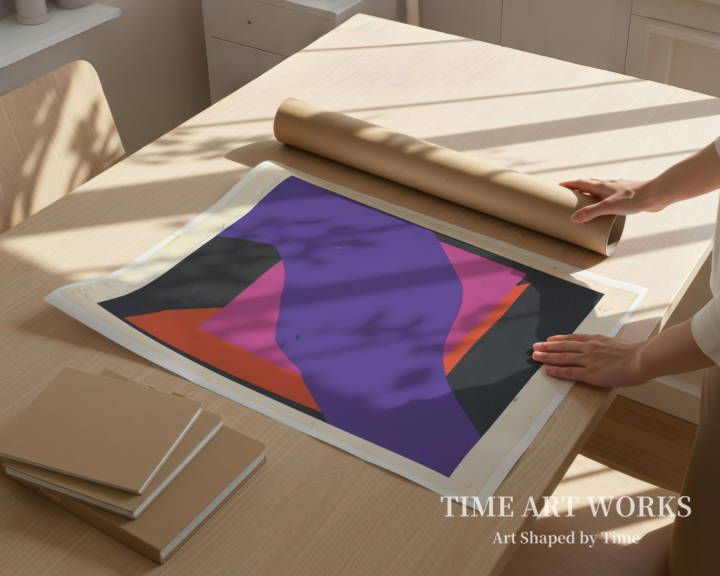 『Le rectangle enchanté』原型（Forlæg for de to supplerende plancher til den serigrafiske mappe "Le rectangle enchanté I-II / Det fortryllede rektangel I-II, 1973"）— モーテンセン、リチャード（Mortensen, Richard）