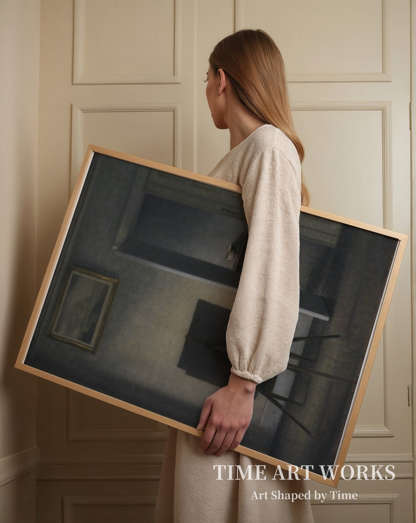 画架のある室内（Interiør med kunstnerens staffeli）— ハンマースホイ、ヴィルヘルム（Hammershøi, Vilhelm）