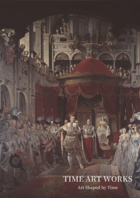 クリスチャン8世の聖油塗布式（Christian VIII og Caroline Amalies salving i Frederiksborg Slotskirke den 28. juni 1840）— シャック、ソフス（Schack, Sophus）