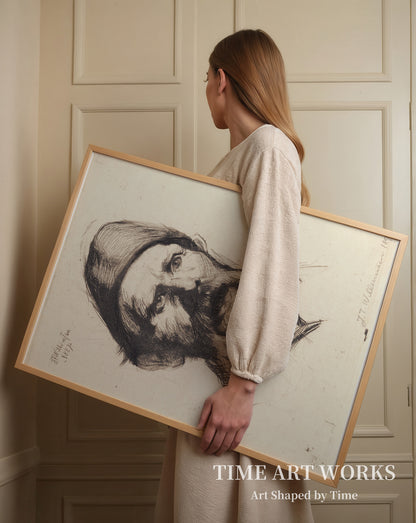 フランツ・P・ナイトハルトの肖像（Portræt af overkontrollør ved Frederiksberg hospital Frantz Peter Neidthardt）— シュワルツ、フランス（Schwartz, Frans）