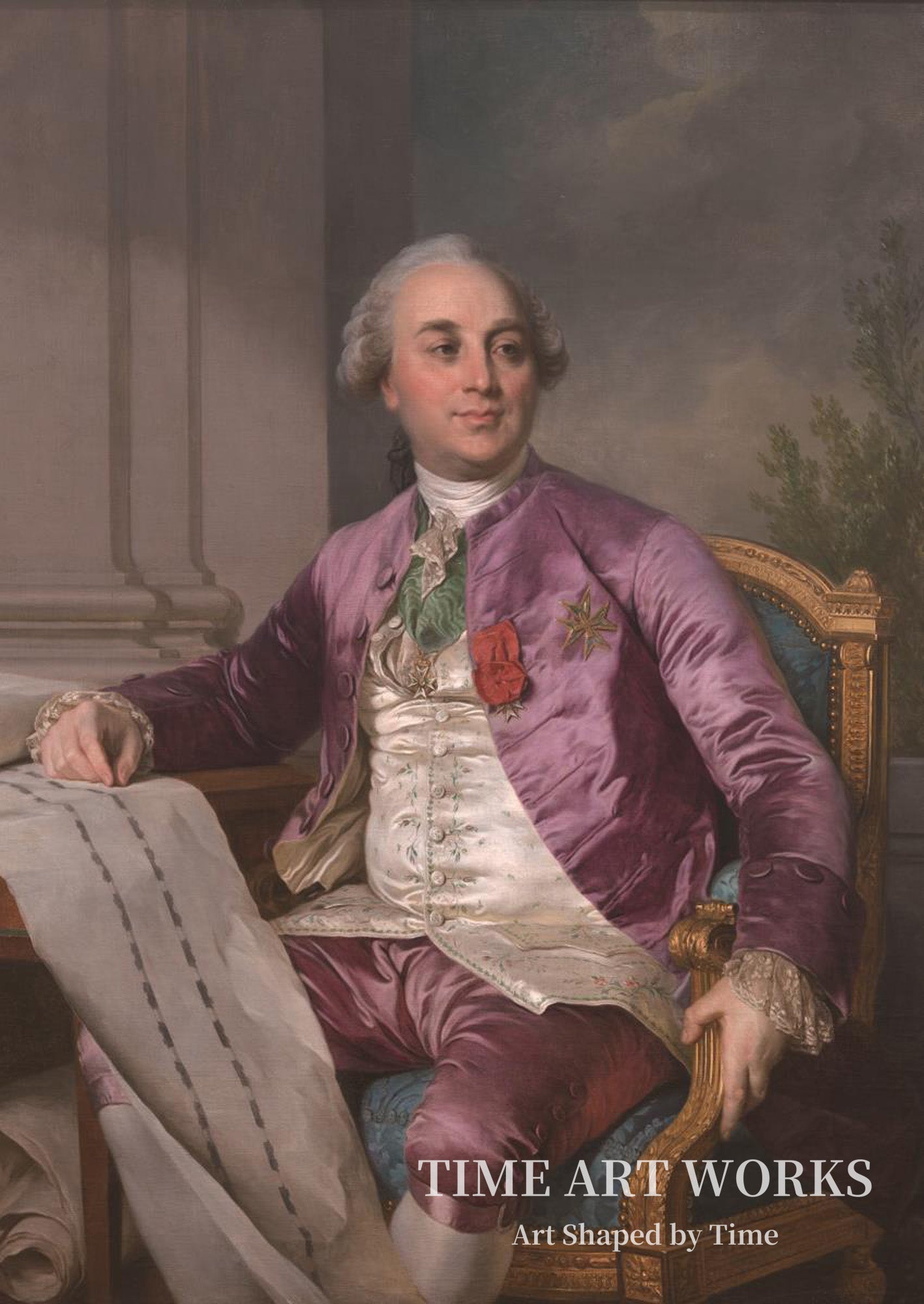 シャルル＝クロード・フラオー・ド・ラ・ビヤルデリーの肖像（1730-1809）（Portræt af Charles-Claude Flahaut de la Billarderie comte d'Angiviller (1730-1809)）— デュプレシス、ジョセフ＝シフレ（Duplessis, Joseph-Siffred）