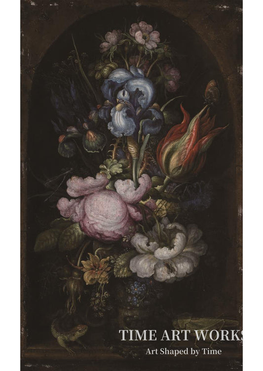 石の壁龕に飾られた花束（Blomsterbuket i en stenniche）— サベリー、ロエラント（Savery, Roelant）