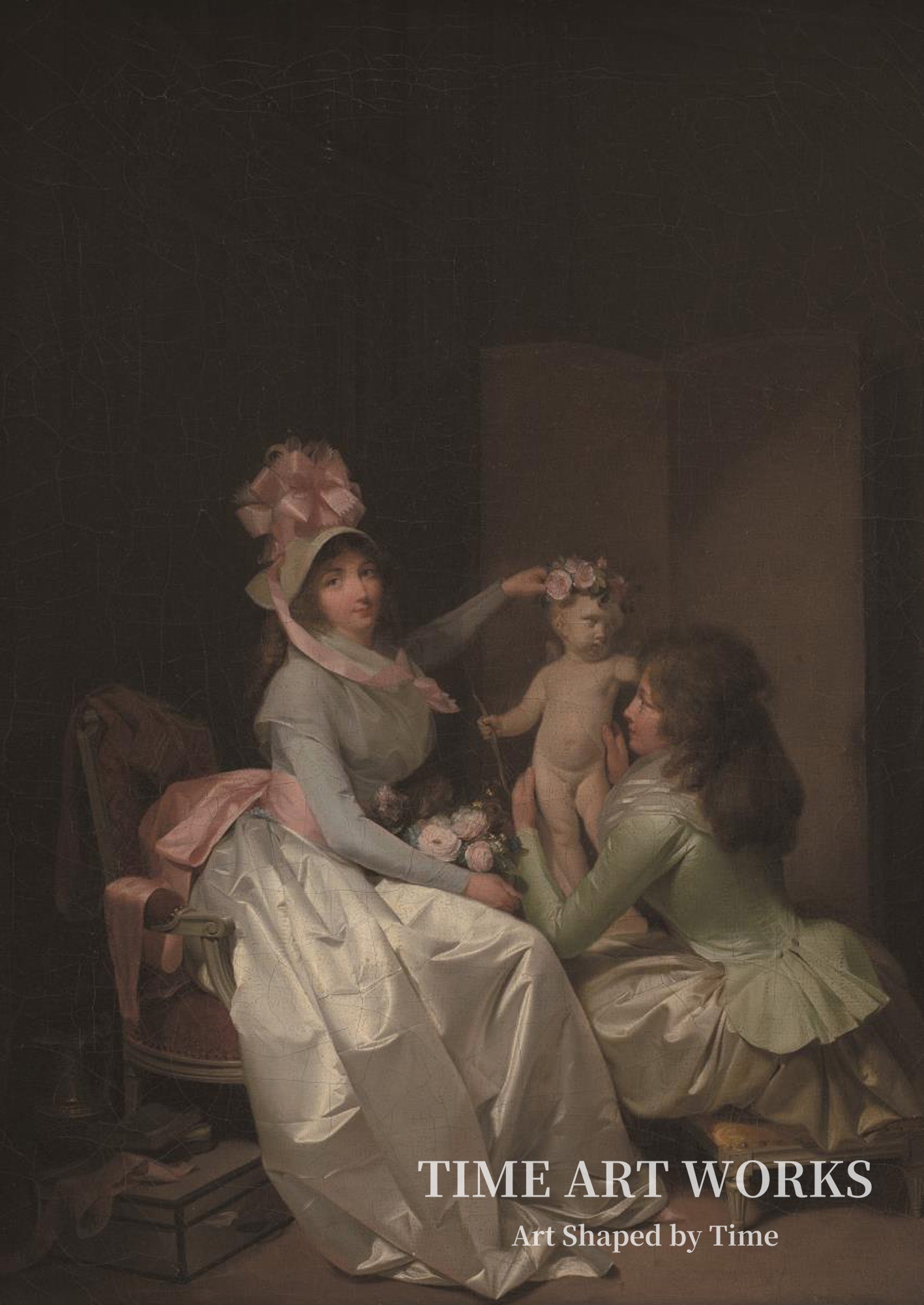 キューピッド像に冠が授けられる（Statuetten af Amor bekranses）— ボイリー、ルイ＝レオポルド（Boilly, Louis-Léopold）