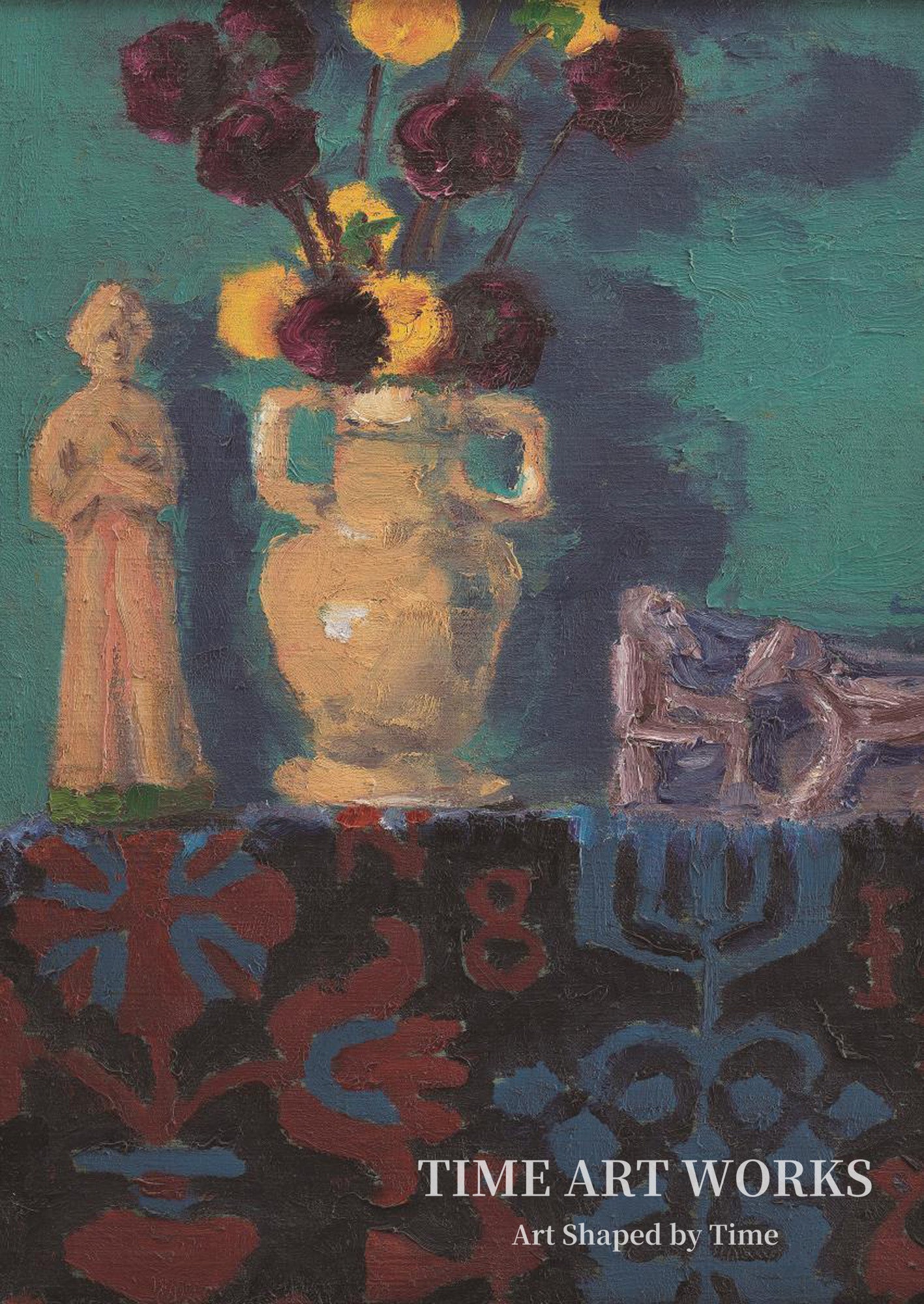 置物とダリア（Figurer og georginer）— ノルデ、エミール（Nolde, Emil）