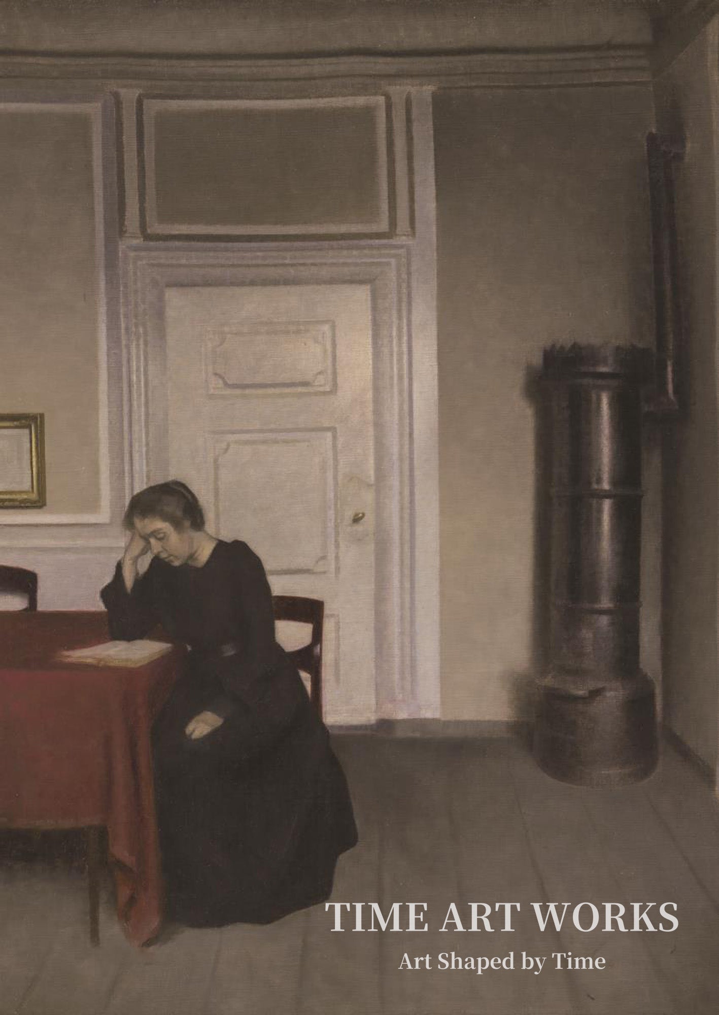 リビングルームにて（Stue i Strandgade med kunstnerens hustru）— ハンマースホイ、ヴィルヘルム（Hammershøi, Vilhelm）
