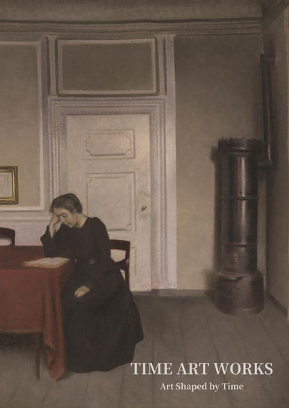 リビングルームにて（Stue i Strandgade med kunstnerens hustru）— ハンマースホイ、ヴィルヘルム（Hammershøi, Vilhelm）