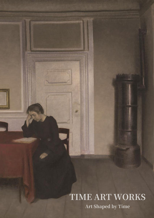 リビングルームにて（Stue i Strandgade med kunstnerens hustru）— ハンマースホイ、ヴィルヘルム（Hammershøi, Vilhelm）