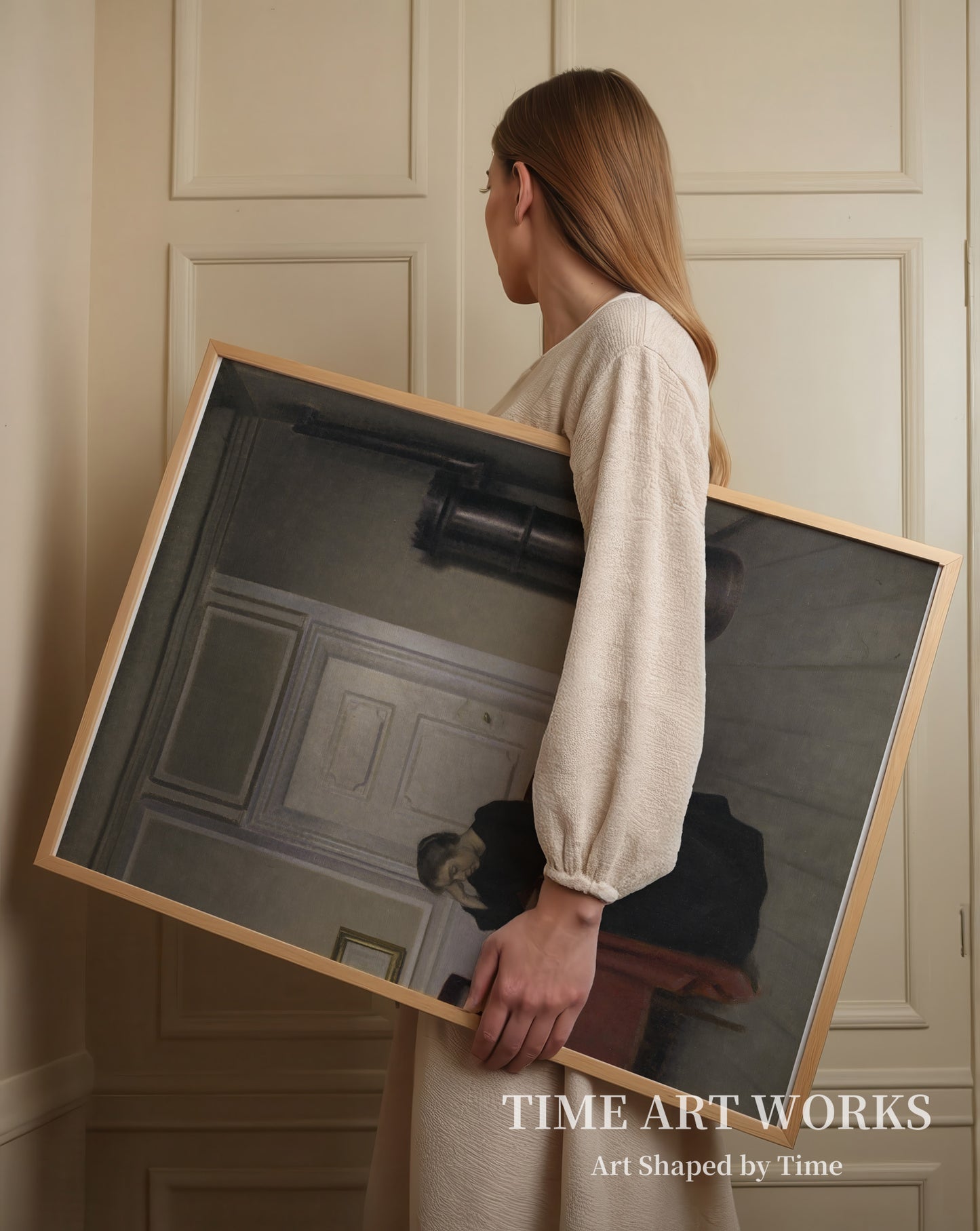 リビングルームにて（Stue i Strandgade med kunstnerens hustru）— ハンマースホイ、ヴィルヘルム（Hammershøi, Vilhelm）