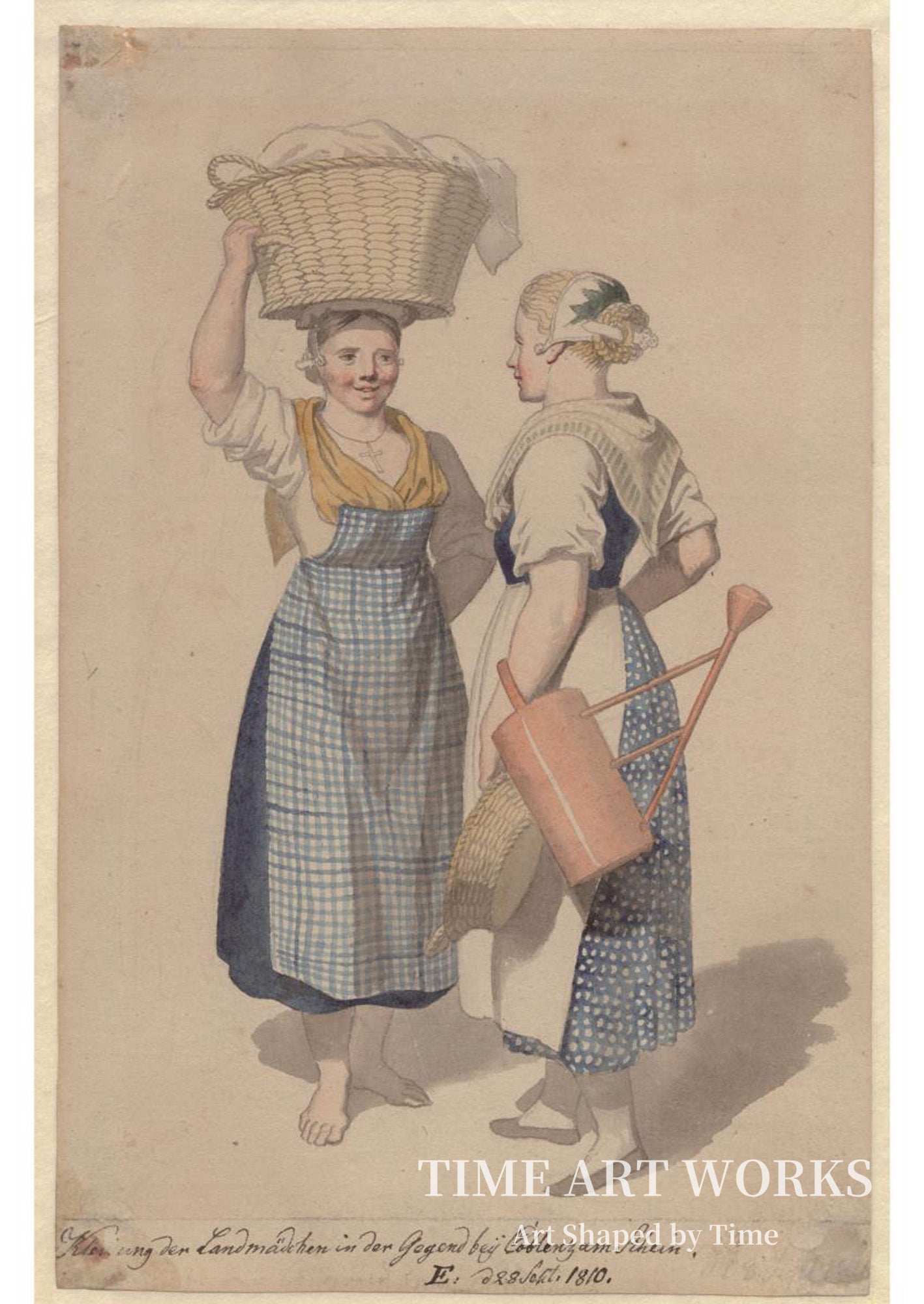 コブレンツ周辺出身の少女2人（To piger fra egnen ved Coblentz）— エッカースバーグ、C.W.（Eckersberg, C.W.）