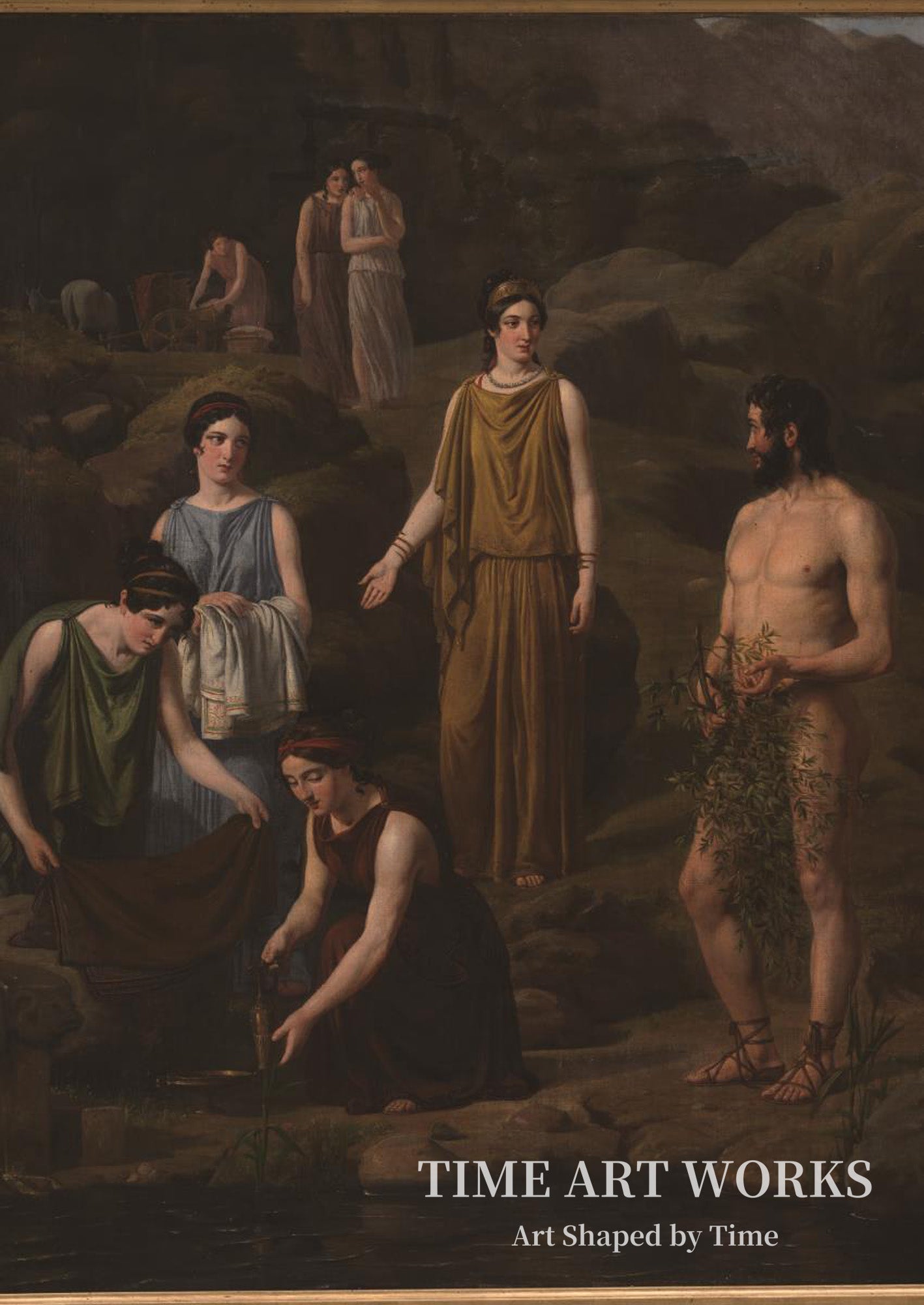 ナウシカアの衣（Nausikaa bringer den skibbrudne Odysseus klæder）— マールストランド、ヴィルヘルム（Marstrand, Wilhelm）