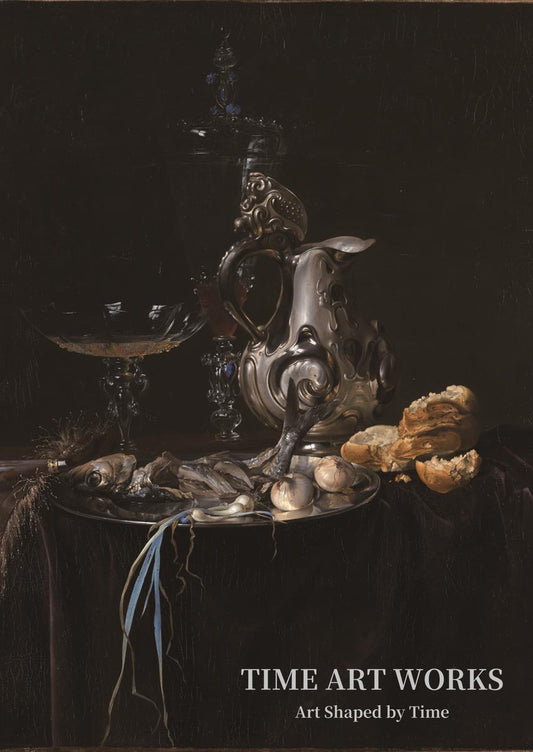 静物画（Stilleben. Måltidsstykke med sølvkande）— アールスト、ウィレム・ファン（Aelst, Willem van）