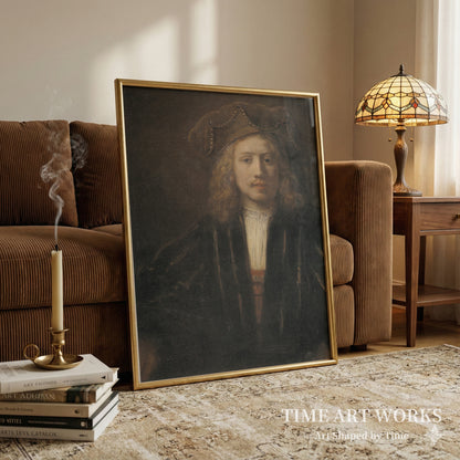 真珠がちりばめられたベレー帽をかぶる男性（Mand med perlebesat baret）— レンブラント・ファン・レイン（工房）（Rembrandt van Rijn (værksted)）