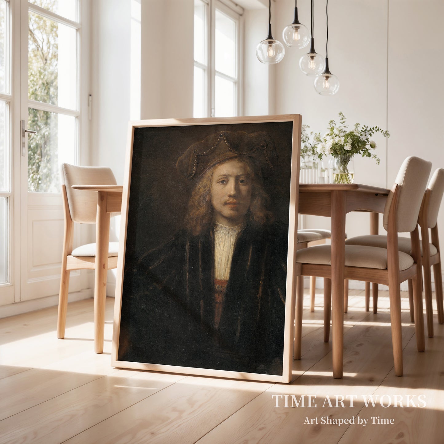 真珠がちりばめられたベレー帽をかぶる男性（Mand med perlebesat baret）— レンブラント・ファン・レイン（工房）（Rembrandt van Rijn (værksted)）