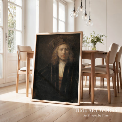 真珠がちりばめられたベレー帽をかぶる男性（Mand med perlebesat baret）— レンブラント・ファン・レイン（工房）（Rembrandt van Rijn (værksted)）